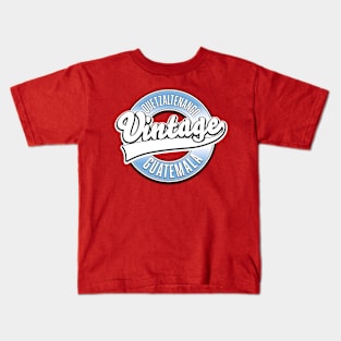 Quetzaltenango Guatemala vintage logo. Kids T-Shirt